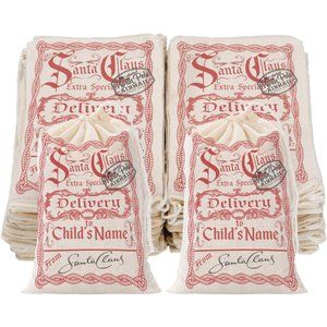 Personalized Santa Claus Delivery Gift Bags - 4 for $15